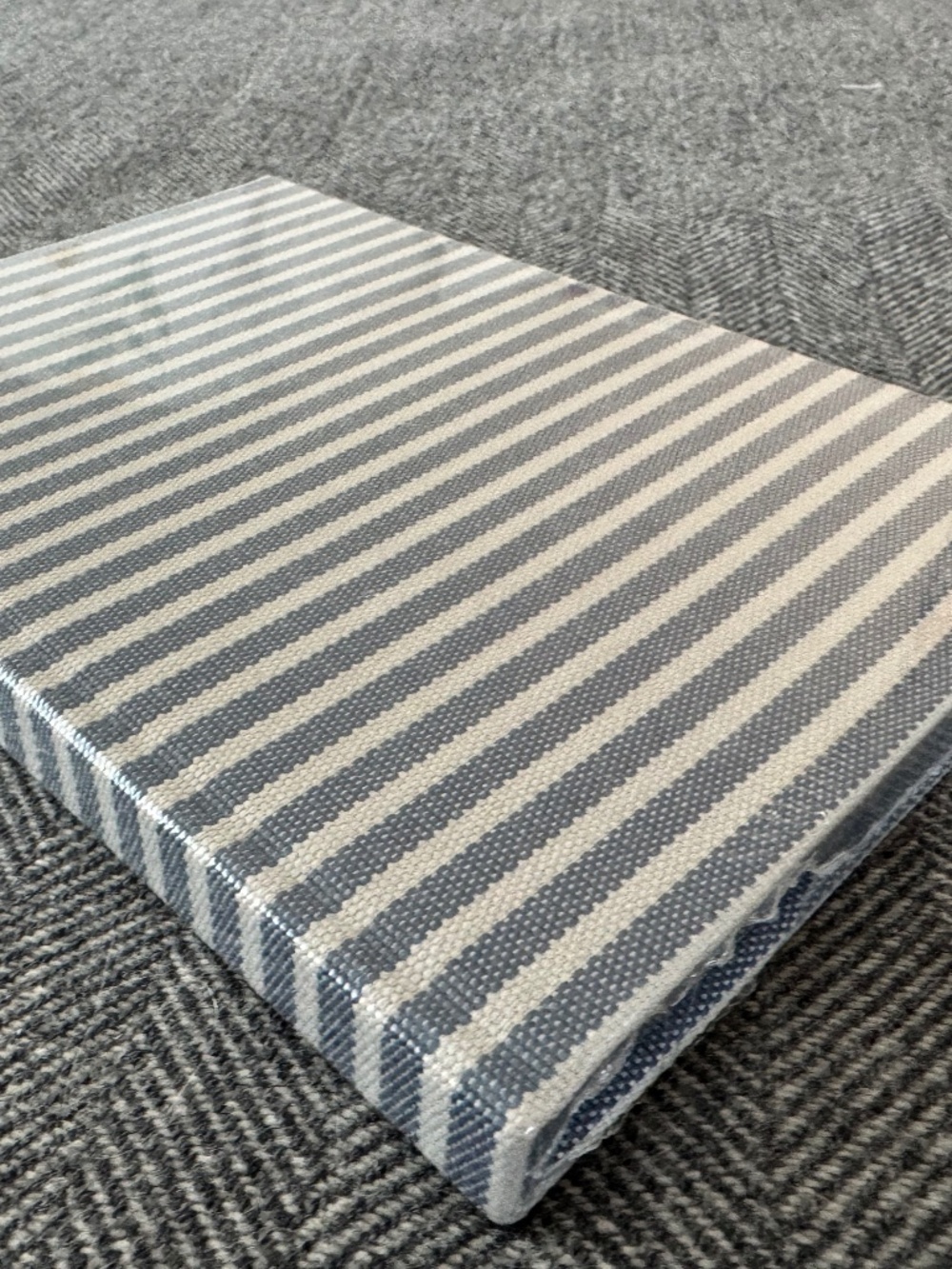 NWT, PERENNIALS STRIPE FABRIC, COVERED HARDBOUND BOOK